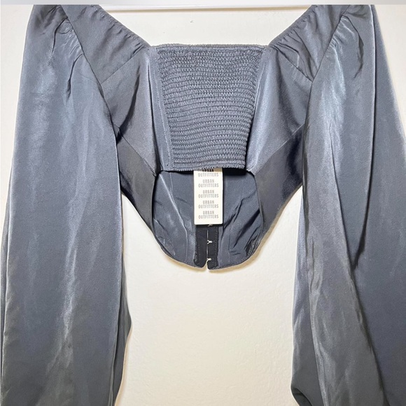 Urban Outfitters Balloon Sleeve Long Sleeve Cropped Corset Black - Picture 3 of 4